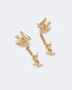 Saint Laurent Saint Laurent Cassandre brass earrings - 4