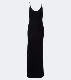 Saint Laurent Saint Laurent Cassandre chain-detail maxi dress