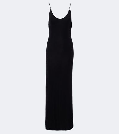Saint Laurent Saint Laurent Cassandre chain-detail maxi dress