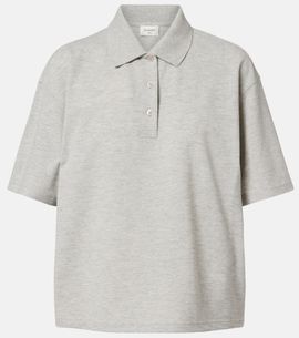 Saint Laurent Saint Laurent Cassandre cotton-blend piqué polo shirt