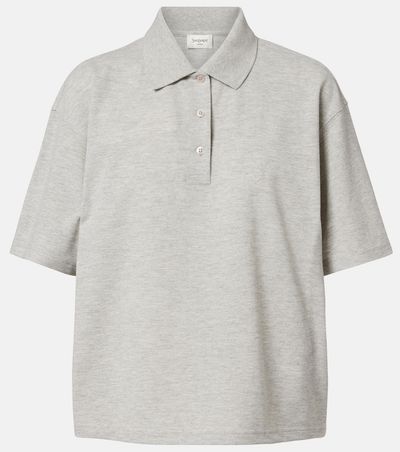 Saint Laurent Saint Laurent Cassandre cotton-blend piqué polo shirt
