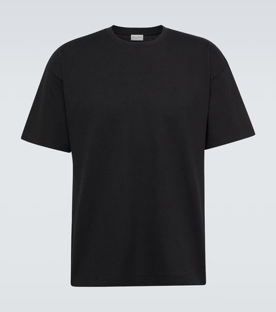 Saint Laurent Saint Laurent Cassandre cotton-blend piqué T-shirt