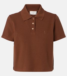 Saint Laurent Saint Laurent Cassandre cotton piquÃ© polo shirt