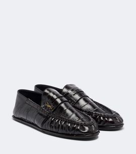 Saint Laurent Saint Laurent Cassandre croc-effect leather loafers