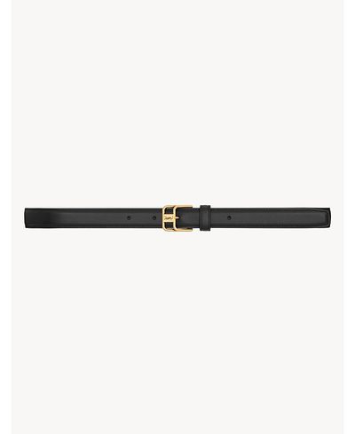 Saint Laurent Saint Laurent Cassandre Double-Buckle Thin Belt