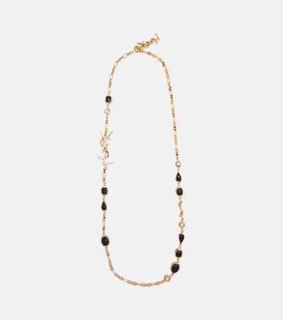 Saint Laurent Saint Laurent Cassandre embellished chain necklace
