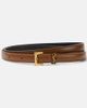 Saint Laurent Saint Laurent Cassandre extra-slim leather belt - 1