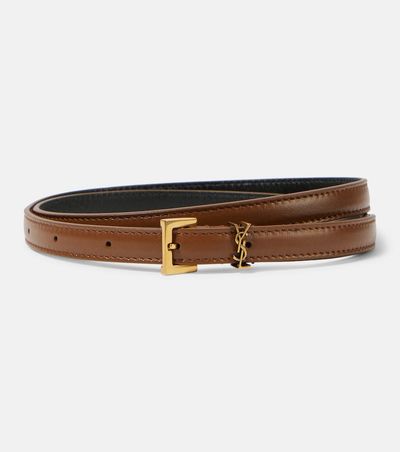 Saint Laurent Saint Laurent Cassandre extra-slim leather belt