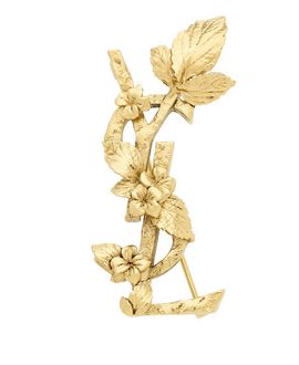 Saint Laurent Saint Laurent Cassandre Hydrangea Brooch