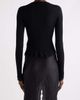 Saint Laurent Saint Laurent Cassandre Lace Trim Rib Wool, Cashmere & Silk Sweater - 3