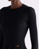 Saint Laurent Saint Laurent Cassandre Lace Trim Rib Wool, Cashmere & Silk Sweater - 5