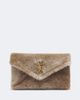 Saint Laurent Saint Laurent Cassandre Large shearling clutch - 1