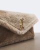 Saint Laurent Saint Laurent Cassandre Large shearling clutch - 6