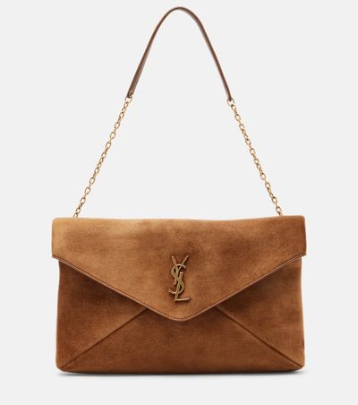 Saint Laurent Saint Laurent Cassandre Large suede shoulder bag