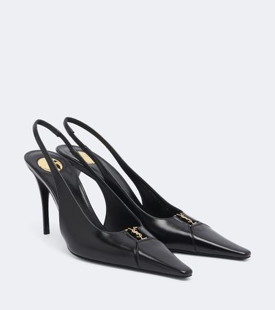 Saint Laurent Saint Laurent Cassandre leather slingback pumps