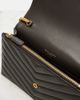 Saint Laurent Saint Laurent Cassandre matelassé envelope leather wallet on chain - 3