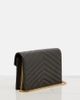 Saint Laurent Saint Laurent Cassandre matelassé envelope leather wallet on chain - 4