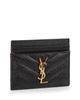 Saint Laurent Saint Laurent Cassandre Matelasse Card Case in Grain De Poudre Leather - 3