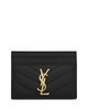 Saint Laurent Saint Laurent Cassandre Matelasse Card Case in Grain De Poudre Leather - 4