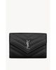 Saint Laurent Saint Laurent Cassandre Matelasse Small Envelope Wallet inGrain De Poudre Leather - 1