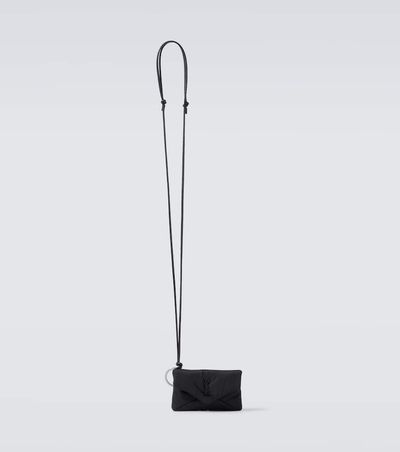 Saint Laurent Saint Laurent Cassandre Mini leather-trimmed crossbody bag