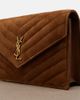Saint Laurent Saint Laurent Cassandre Mini suede wallet on chain - 6