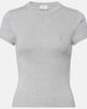 Saint Laurent Saint Laurent Cassandre ribbed-knit cotton T-shirt - 1