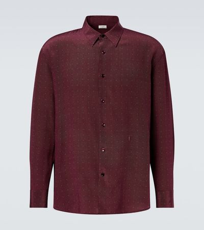 Saint Laurent Saint Laurent Cassandre silk crêpe de chine shirt