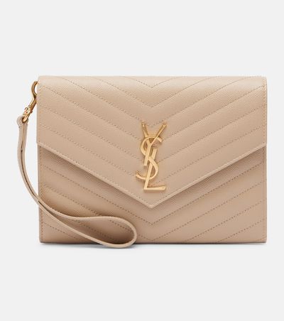Saint Laurent Saint Laurent Cassandre Small matelassé leather clutch