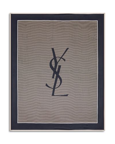 Saint Laurent Saint Laurent Cassandre Striped Stole Scarf