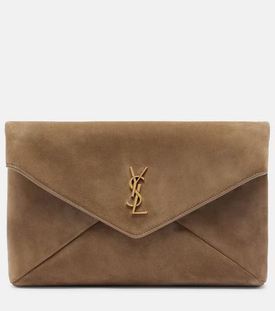 Saint Laurent Saint Laurent Cassandre suede pouch
