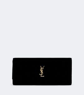 Saint Laurent Saint Laurent Cassandre velvet clutch