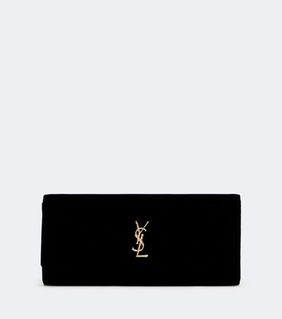 Saint Laurent Saint Laurent Cassandre velvet clutch