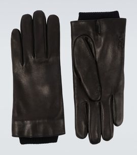 Saint Laurent Saint Laurent Cassandre wool-lined leather gloves