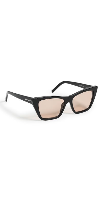 Saint Laurent Saint Laurent Cateye Sunglasses Black-Black-Brown One