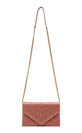Saint Laurent Saint Laurent Chain Satin Matelasse Wallet