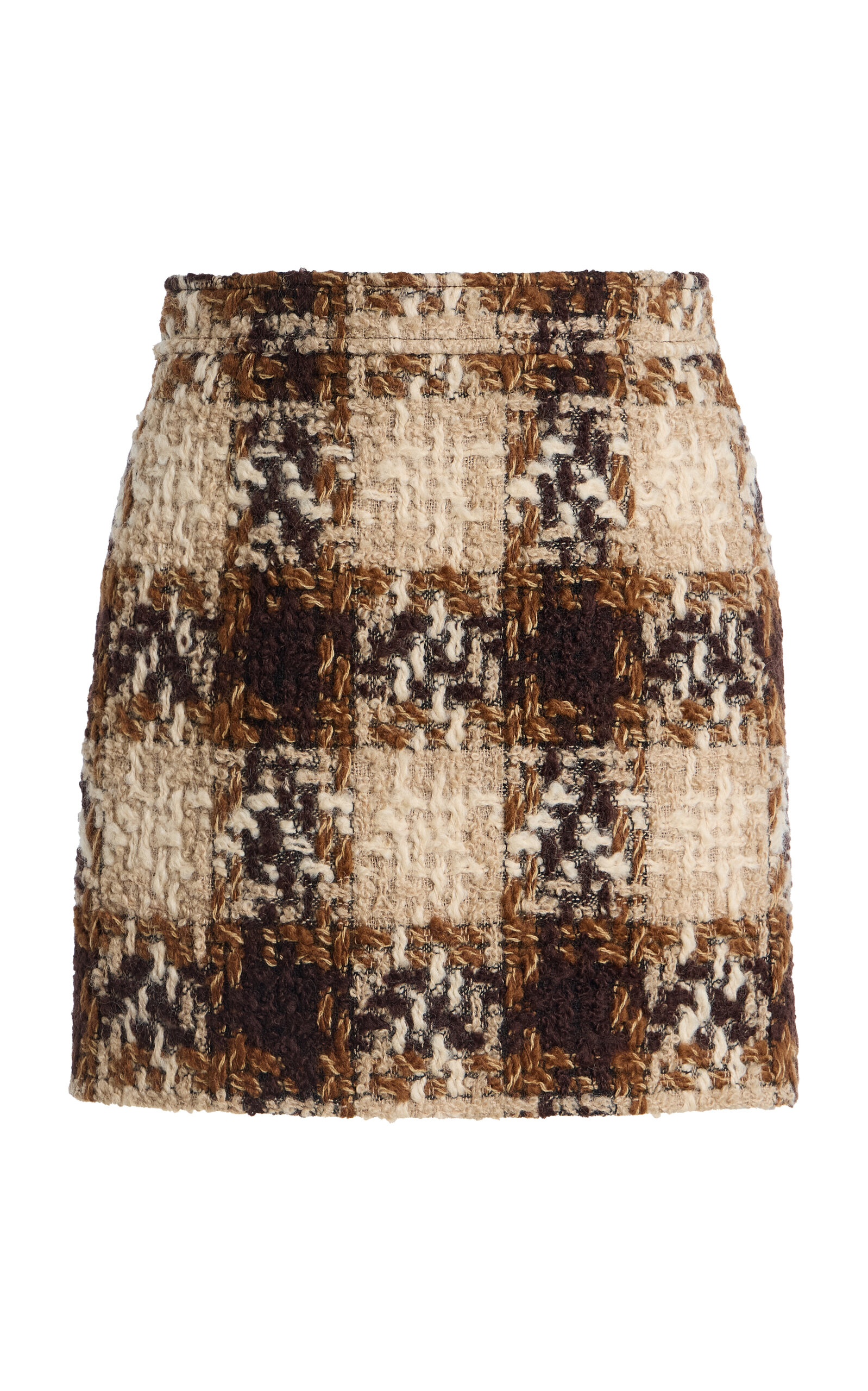 Saint Laurent Saint Laurent Checked Tweed Mini Skirt