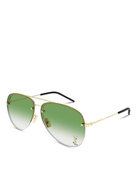 Saint Laurent Saint Laurent Classic 11 M Pilot Sunglasses, 59mm