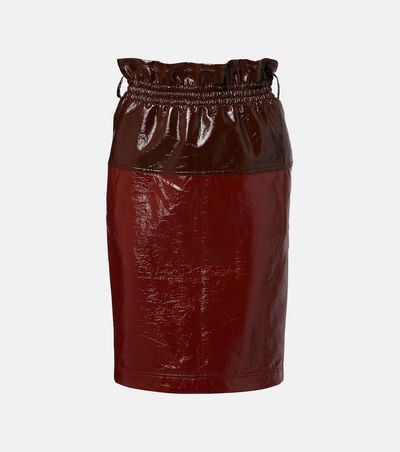 Saint Laurent Saint Laurent Coated cotton pencil skirt