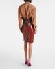 Saint Laurent Saint Laurent Coated cotton pencil skirt - 3