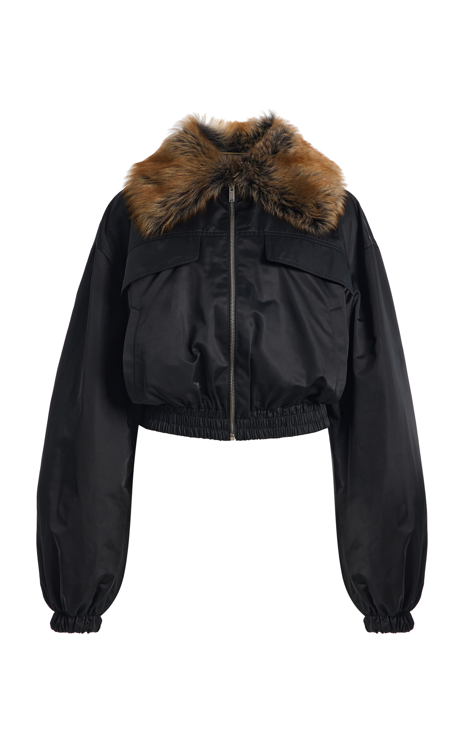 Saint Laurent Saint Laurent Convertible Shearling Collar Jacket