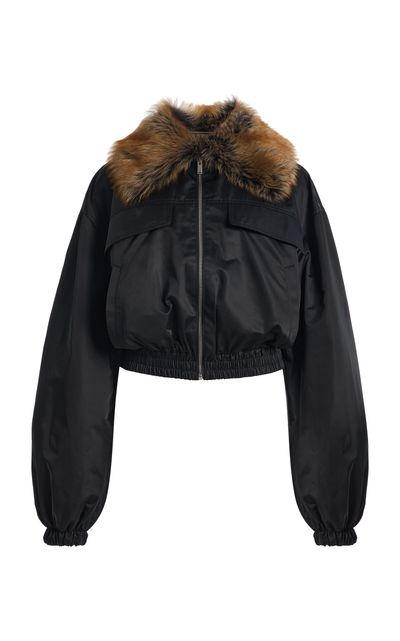 Saint Laurent Saint Laurent Convertible Shearling Collar Jacket