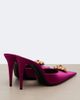 Saint Laurent Saint Laurent Cosmo embellished satin mules - 3