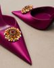 Saint Laurent Saint Laurent Cosmo embellished satin mules - 6