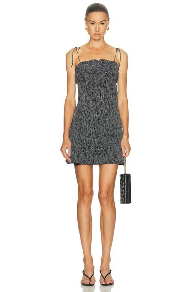 Saint Laurent Saint Laurent Crepe Polka Dot Dress