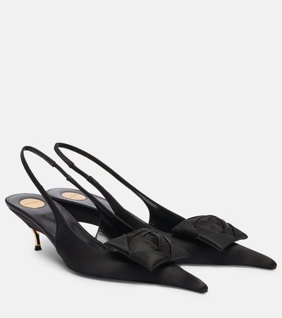 Saint Laurent Saint Laurent Dakota 50 crÃªpe satin slingback pumps