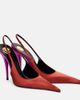 Saint Laurent Saint Laurent Deroche crÃªpe satin slingback pumps - 1