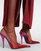Saint Laurent Saint Laurent Deroche crÃªpe satin slingback pumps - 2