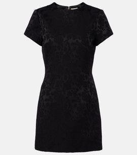 Saint Laurent Saint Laurent DevorÃ© floral cotton-blend minidress