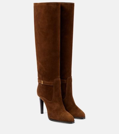 Saint Laurent Saint Laurent Diane suede knee-high boots